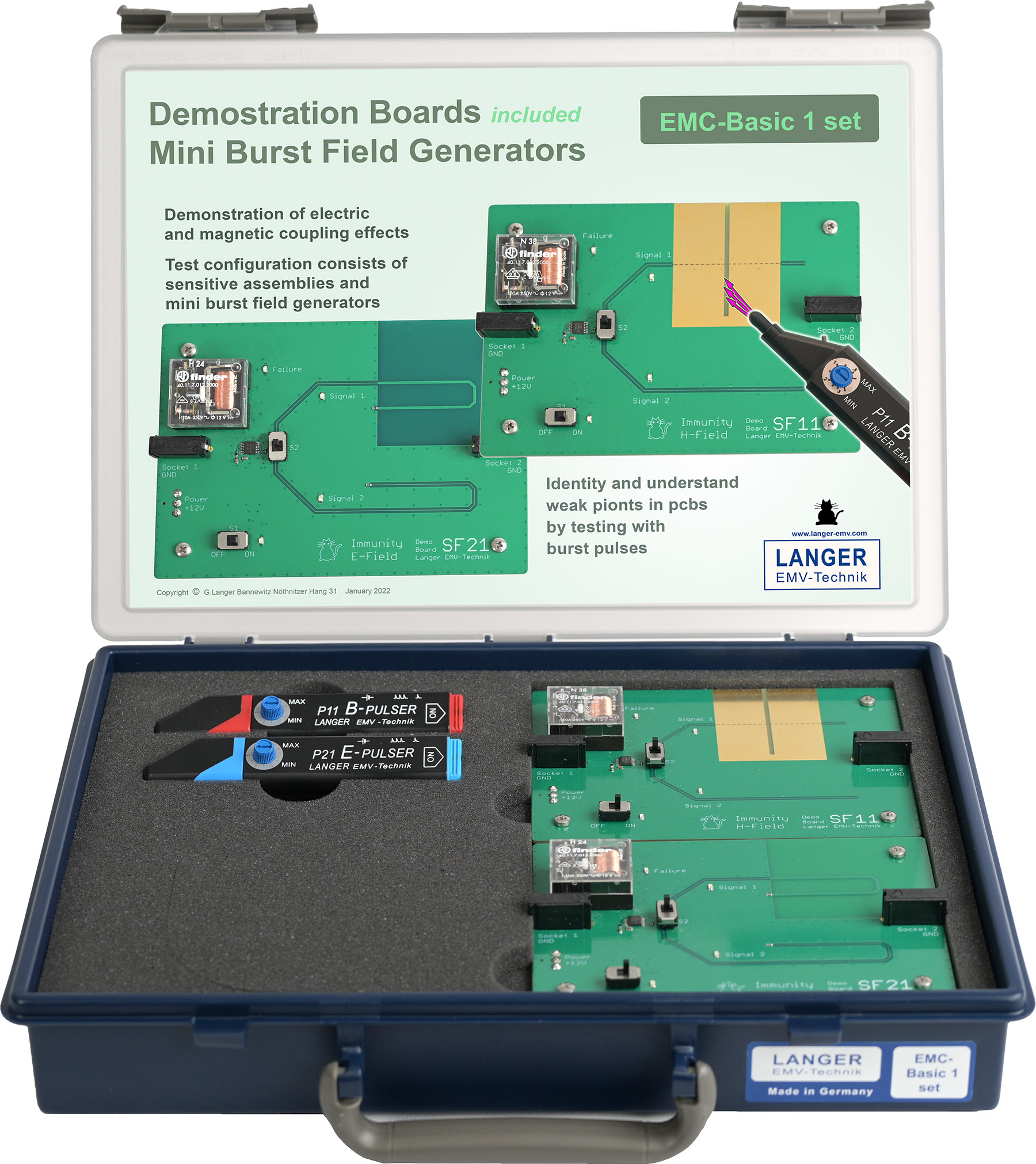 EMC-Basic 1 set, Demonstrationsboards Mini-Burstfeldgeneratoren